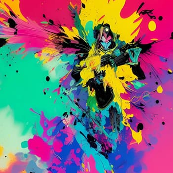 Art abstract background painting poster decor design image wallpaper graphic splash generated ai alt. High quality