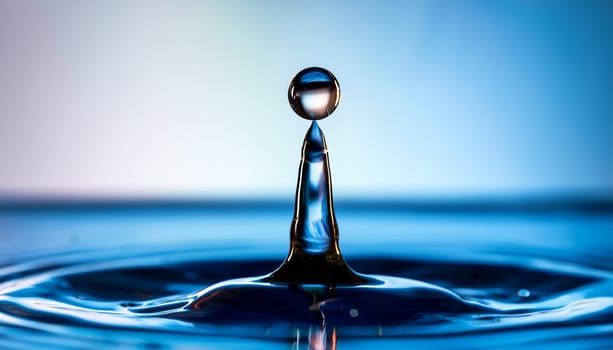 macro view droplet of water AI generated image