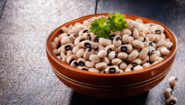black eyed peas beans bowl AI generated image