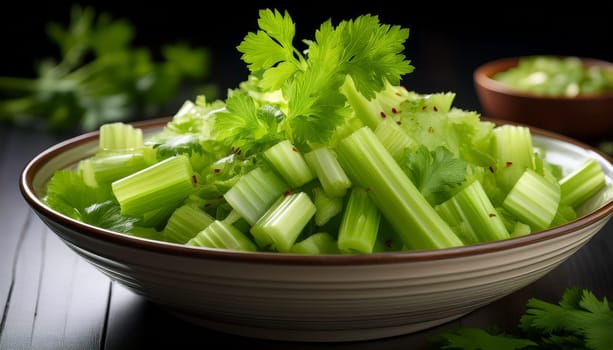 green celery salad AI generated image