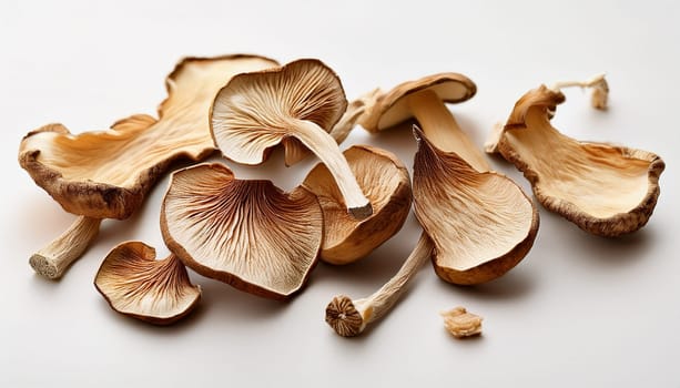 sliced dry mushrooms food AI generated image