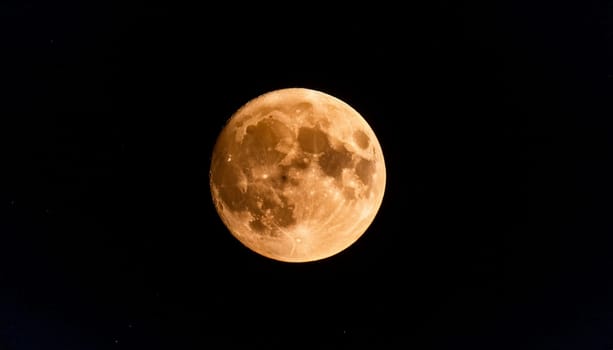 Full moon seen with telescope AI generated image