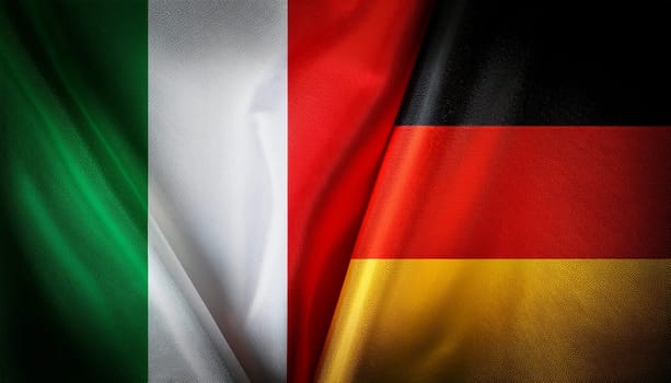flag of germany and italy AI generated image