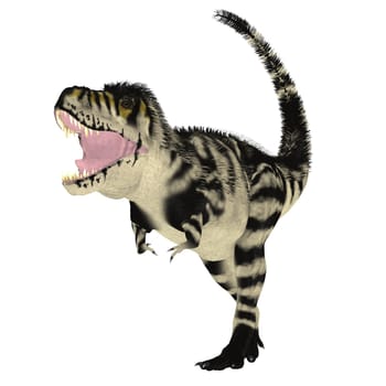 Tyrannosaurus Rex was a carnivorous theropod dinosaur that lived in the Cretaceous Period of North America.