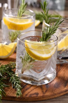 This is a great refreshing organic gin and tonic cocktail with a squeeze of lemon and rosemary. Perfect for vegetarians.