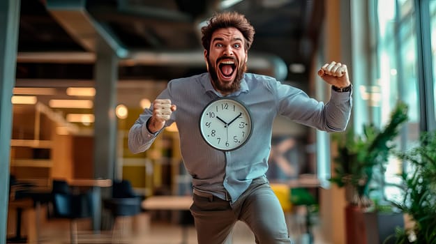 Concept of the speed of time or lack of time. Ai art