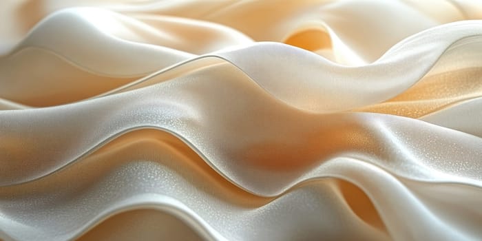 Subtle fabric texture in soft beige and cream tones creates an elegant and refined atmosphere. The flowing lines add a sophisticated touch, making this abstract background perfect for various design projects.