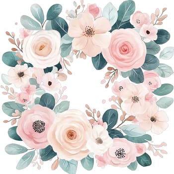 Delicate floral arrangement features soft lavender and cream roses, accented by greenery and subtle purple accents, creating a serene and inviting atmosphere.