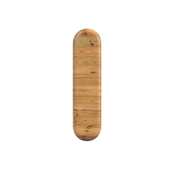 Wood letter L - small 3d pine font isolated on white background. This alphabet is perfect for creative illustrations related but not limited to Decoration, nature, wood...