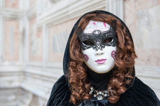 VENICE, ITALY - Febrary 28 2025: The masks of the Venice carnival 2025