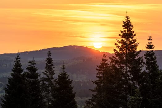 Panoramic image of landscape within the Vulkan Eifel, Rhineland-Palatinate, Germany