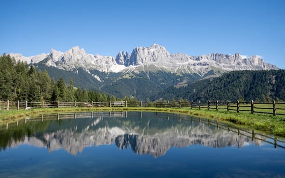 Panoramic image of landscape in South Tirol, Italy, Europe