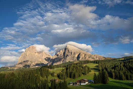 Panoramic image of landscape in South Tirol, Italy, Europe