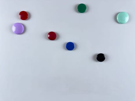 Whiteboard with magnets ready for attaching notes and reminders. Perfect for task planning and management in professional educational and home environments for self productivity
