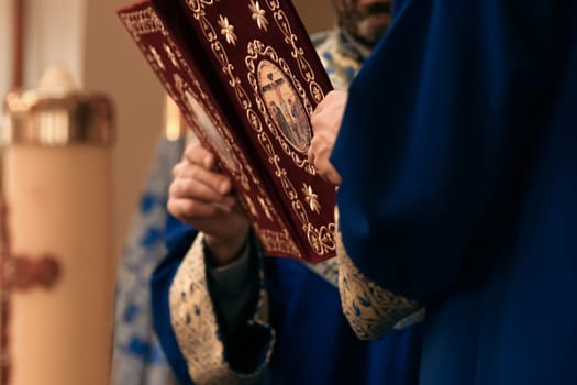 Armenian priest with a bible. Apostolic Church.