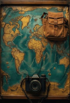 Concept of traveling around the world. Selective focus.