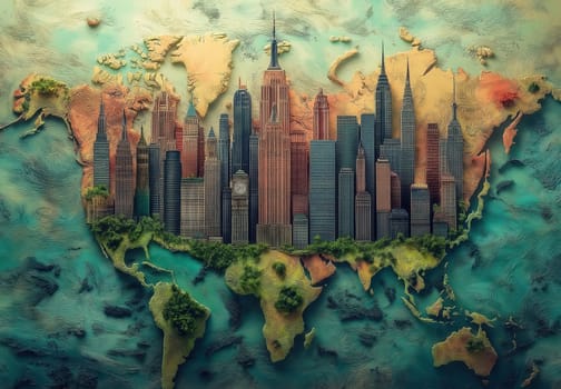 Concept of traveling around the world. Selective focus.