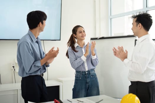 The team acknowledges each other's hard work, fostering a positive and supportive work culture. Their interactions emphasize appreciation in a professional setting.