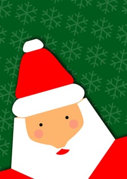 Santa Claus on a green background