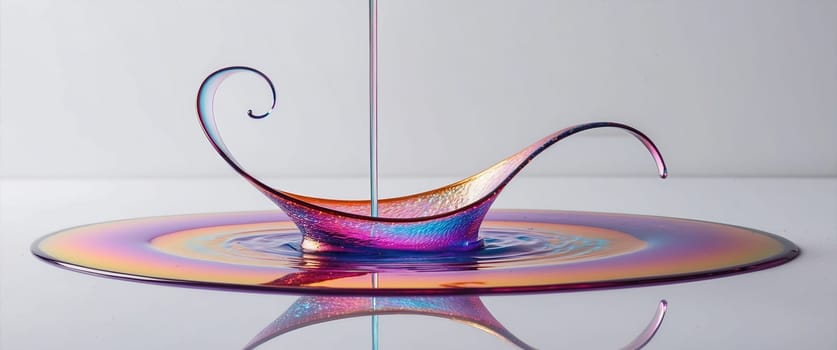 A mesmerizing photograph of fluid art forming a colorful abstract design. This artwork is perfect for modern and creative projects, adding a vibrant touch to any space or design.