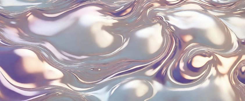 This captivating stock image showcases a blend of pearlescent liquid colors in soft pastel shades of pink, purple, and blue, creating a serene atmosphere perfect for various creative projects.