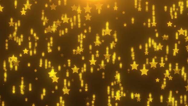Shiny falling stars. Computer generated 3d render