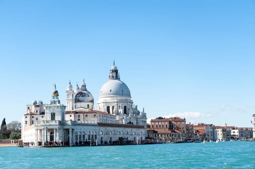 View of Canal Grande in Venice with Basilica Santa Maria della Luce
