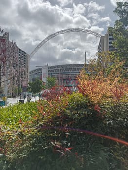 London 04 20 2024: Wembley Stadium Sports and Concerts Venue. High quality photo