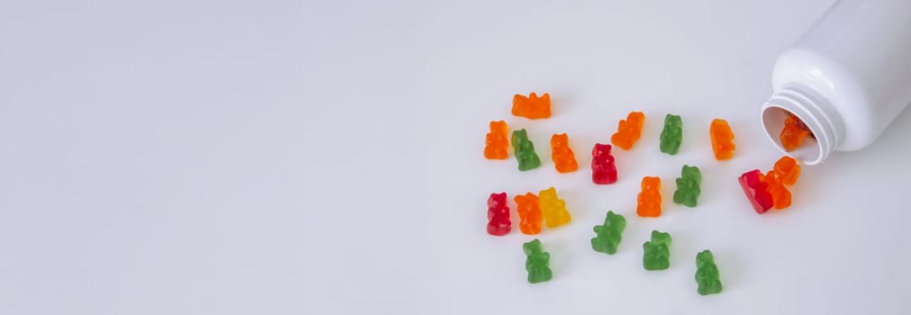 jar of jellies or vitamins on a white background.vitamins