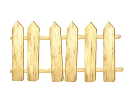 Rustic wooden fence watercolor clipart in warm golden tones. Illustration Great for country-themed invitations, gardening blogs, farmhouse decor, and creative digital artwork