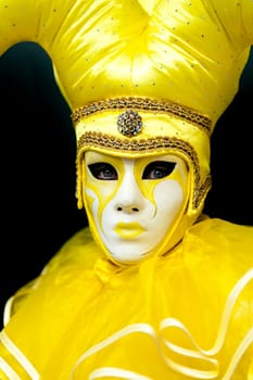 VENICE, ITALY - Febrary 28 2025: The masks of the Venice carnival 2025