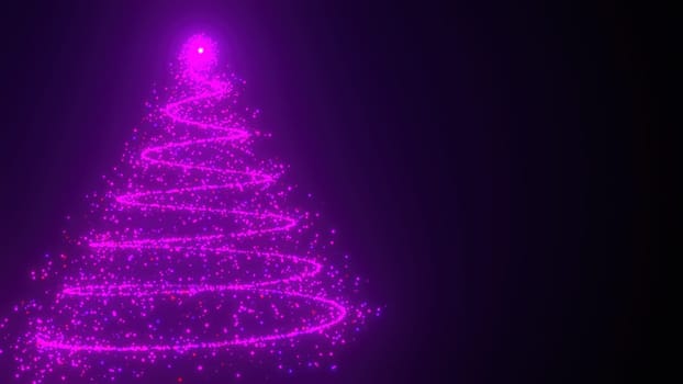 Christmas particle Tree. Computer generated 3d render
