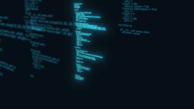 Programming code. Computer generated 3d render