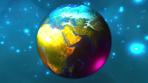 Planet Earth with nebula. Elements of this image furnished by NASA