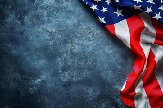 United States Flag On rustic Background. generative ai.