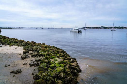 Scenic view of the Matanzas River and the boats in St. Augustine, Florida