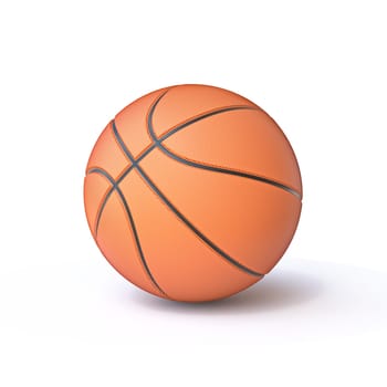 Basketball ball 3D rendering illustration isolated on white background