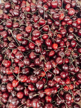 lots of fruits red cherry cherries for cooking as background