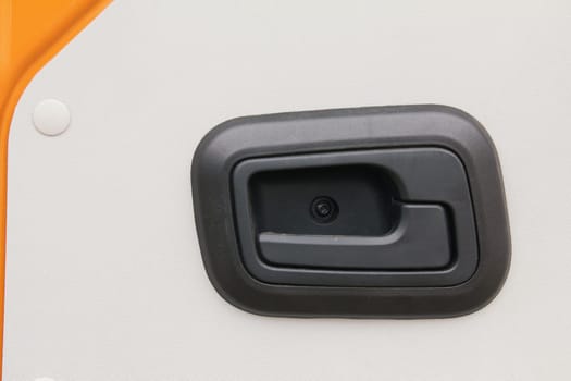 Car door handle - part of truck, close up