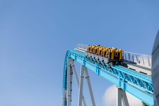 Amusement roller coaster for fun in park