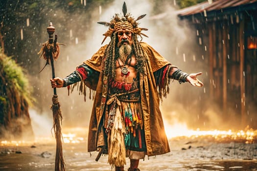 a person regarded as having access to, and influence in, the world of good and evil spirits
