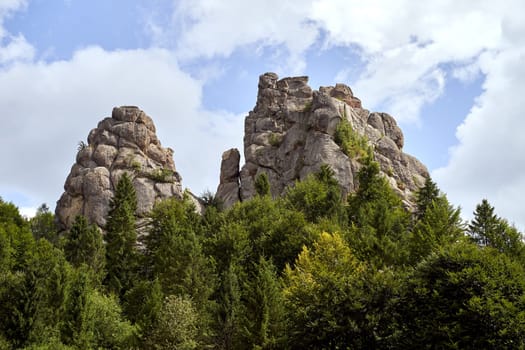 Tustan Cliffs where Tustan Cliff Fortress was located.
