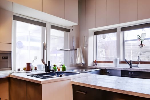 image of beautiful kitchen in new luxury home