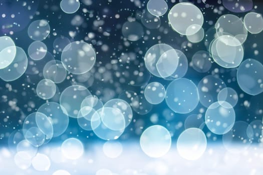 bokeh winter background. blue bokeh lights abstract background