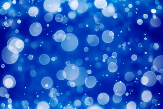 bokeh winter background. blue bokeh lights abstract background