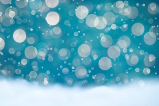 bokeh winter background. blue bokeh lights abstract background