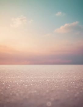 Soft pastel shades gradually merge in the sky, creating a calming backdrop. Bokeh highlights dance over a smooth surface, inviting tranquility and creativity for any artistic endeavor.