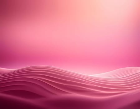 Layers of pink waves undulate harmoniously, capturing the essence of abstract art in a serene atmosphere. Soft light enhances the mood, inviting calm reflection and inspiration.