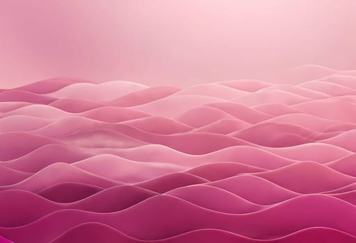 Gentle pink waves undulate softly, creating a serene atmosphere that invites the viewer to explore layers of color and texture in this abstract landscape of feeling.