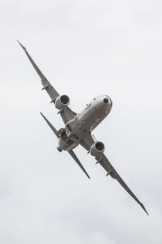 MELBOURNE, AUSTRALIA - MARCH 29: An A47 Boeing Poseidon performs aerobatics at the Australian International Airshow at Avalon Airport on March 29, 2025 in Melbourne, Australia.